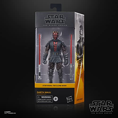 Star Wars The Black Series Darth Maul Toy - Figura de acci n coleccionable de The Clone Wars de 6 pulgadas, juguetes para ni os a partir de 4 a os