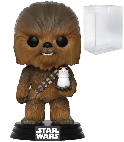 Star Wars: The Last Jedi – Chewbacca con PORG Funko Pop! Figura de vinilo (con funda protectora de caja emergente)