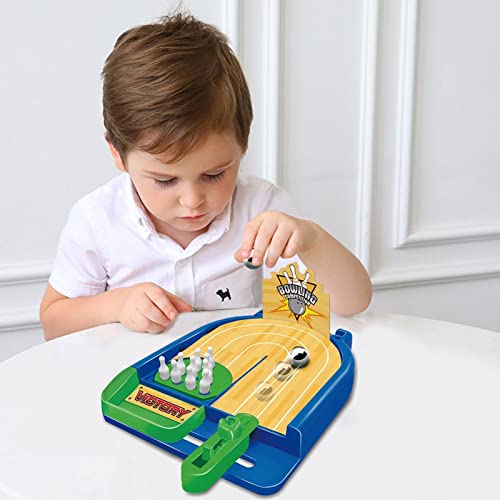 Steadybombb 10 Pcs Mini Escritorio,Mini Juego Bolos Divertido | Juego Mesa, Juguetes Escritorio, Regalos Bolos para el hogar para Hombres, Adultos, niños