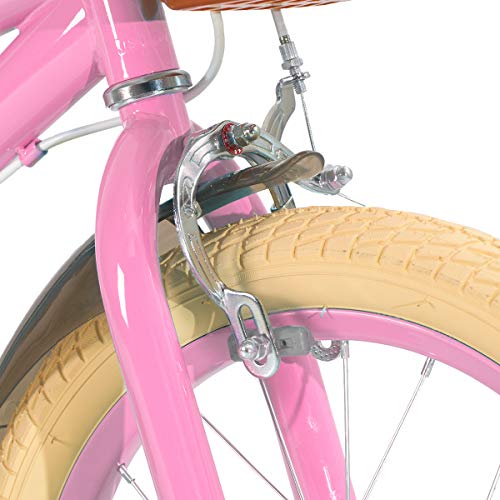 STITCH Bicicleta para Niños y Niñas de 16 Pulgadas para 4, 5, 6 y 7 Años Kids Bike con Ruedas de Entrenamiento y Frenos de Mano Bici Rosa