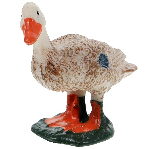 STOBOK 4 Piezas Modelo De Patito De Simulación Pato Figura Juguetes Micro Adorno De Paisaje Linda Decoración Artística De Pato Mini Juguetes Cloruro De Polivinilo Pequeño Pato Cisne Mudo