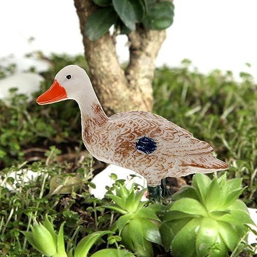 STOBOK 4 Piezas Modelo De Patito De Simulación Pato Figura Juguetes Micro Adorno De Paisaje Linda Decoración Artística De Pato Mini Juguetes Cloruro De Polivinilo Pequeño Pato Cisne Mudo