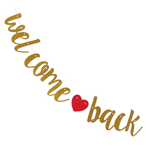 STOBOK Welcome Back Banner Welcome Home Sign Banner Banner Back to School Banner Decoration Decoración para la pensión para fiestas de familia militar.