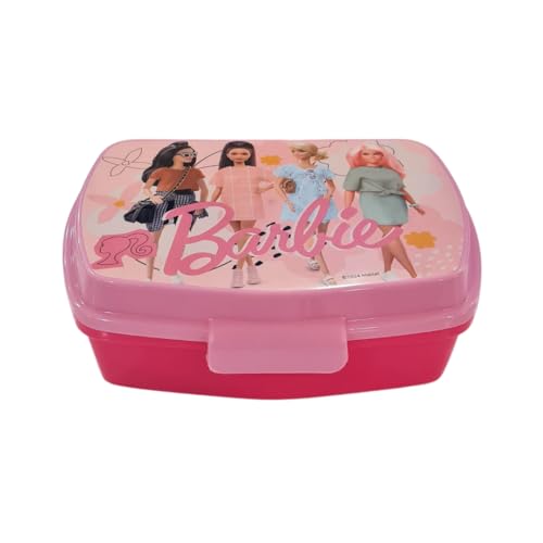 Stor - Sandwichera de Barbie - Fiambrera Infantil en Tonos Rosas con Dibujo de Barbie - Perfecta para el Almuerzo o la Merienda de los más Pequeños - 1 Compartimento - 17x13x6 cm