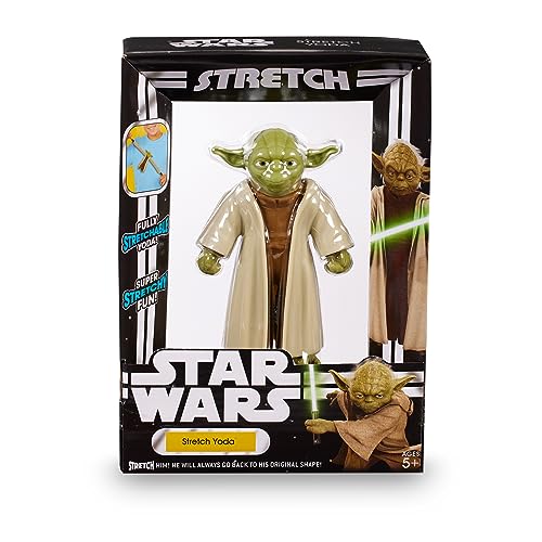 Stretch - Star Wars Yoda Mini, muñeco elástico, se estira, Personaje película clásica la Guerra de Las Galaxias, Licencia Oficial, Producto Original, coleccionistas, 5 años, Famosa (TR408000)