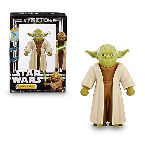 Stretch - Star Wars Yoda Mini, muñeco elástico, se estira, Personaje película clásica la Guerra de Las Galaxias, Licencia Oficial, Producto Original, coleccionistas, 5 años, Famosa (TR408000)