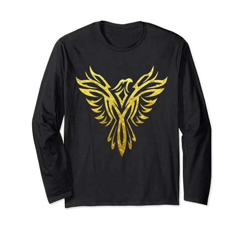 Stylish Phoenix Mythical Bird Rising Born Again Manga Larga