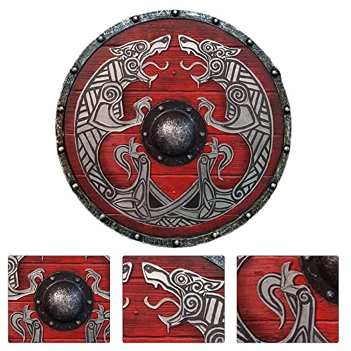 Supatmul Escudo Vikingo Medieval - Escudo Decorativo para Oficina,Pared, Escudo Decorativo para el hogar para Paredes, Vallas, Habitaciones, oficinas, Regalo Vikingo