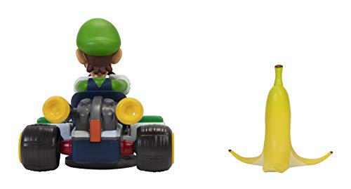 SUPER MARIO Nintendo Vehículo de Juguete Luigi con Funciones – El Juguete Realiza Multitud de Funciones (Giros 360º, Acrobacias) – Recomendado para Niños con 3 Años +