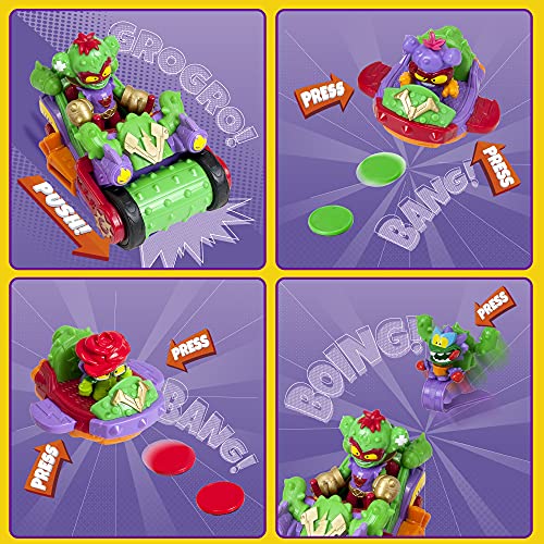 SUPERTHINGS Spike Roller – Gran vehículo con Dos vehículos acoplables, y 1 Kazoom Kid exclusivos + Lata Team Terrible – 5 exclusivos con Efecto Metalizado