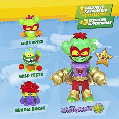 SUPERTHINGS Spike Roller – Gran vehículo con Dos vehículos acoplables, y 1 Kazoom Kid exclusivos + Lata Team Terrible – 5 exclusivos con Efecto Metalizado