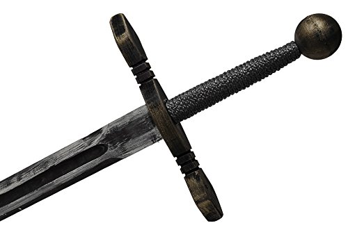 Sword EXCALIBUR 102 cm / 40 pulgadas nuevo juguete de madera para niños / niños Medieval Knight Theme 2 Handed (negro)