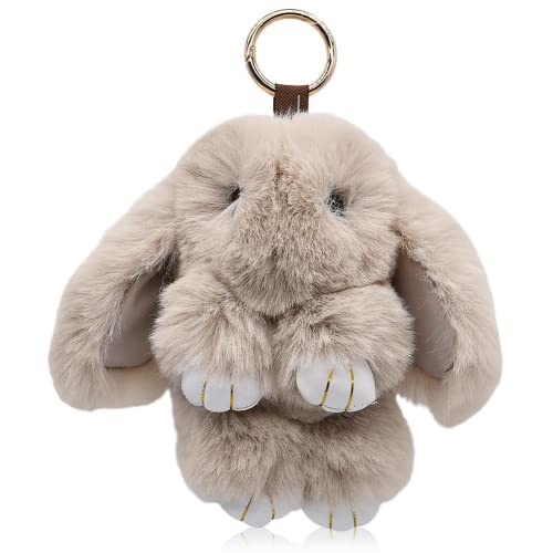 SWZY Llavero De Conejo, Llavero De Conejo De Peluche, Llavero Colgante De Peluche De Conejo Esponjoso, Llavero Lindo Pompón Esponjoso De Muñeca, Un Lindo Regalo Para Familiares y Amigos