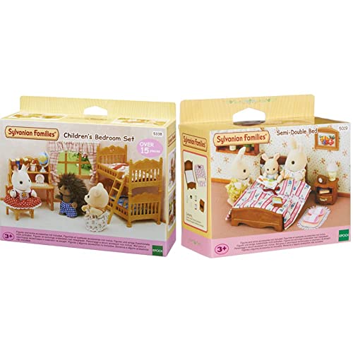 SYLVANIAN FAMILIES 5338 Set Habitación de los niños + 5019 Set Cama Doble