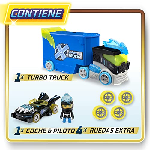 T-RACERS Turbo Truck – Camión de X-Racer con 1 piloto X-Racer y 1 vehículo X-Racer exclusivos