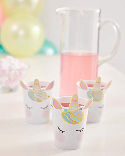 Talking Tables Unicorn-Cup-Face Taza de Papel de Unicornios (Paquete de 8)