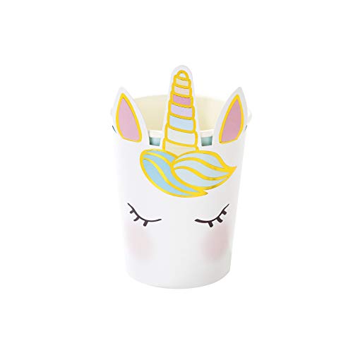 Talking Tables Unicorn-Cup-Face Taza de Papel de Unicornios (Paquete de 8)