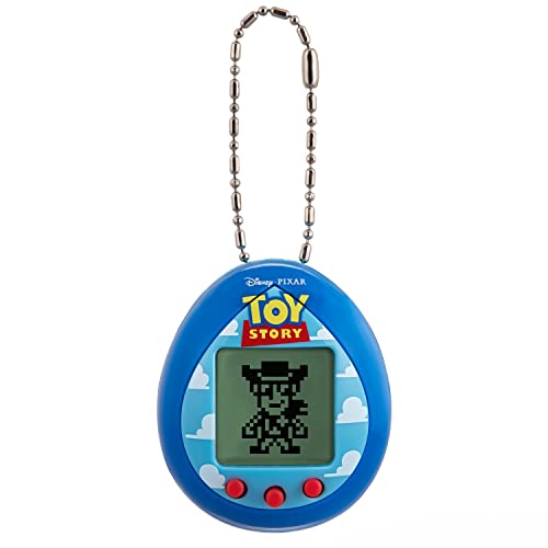 TAMAGOTCHI Toy Story Clouds 88861 Mascota Virtual con minijuegos, Clips Animados, Modos adicionales y Llavero (Azul)