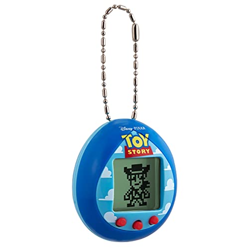 TAMAGOTCHI Toy Story Clouds 88861 Mascota Virtual con minijuegos, Clips Animados, Modos adicionales y Llavero (Azul)