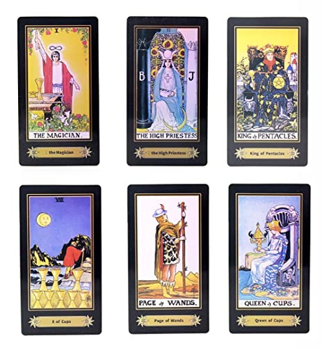 Tarot Cards, Juego de Cartas del Tarot para Principiantes, Vintage 78 Tarjetas Rider Waite Cartas, Tarot Superfácil, Tarot Deck Cartas Holográficas para Principiantes lectores