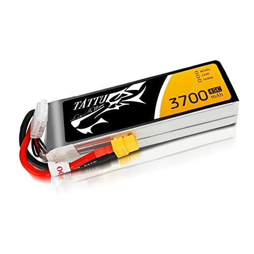 Tattu Batería LiPo 3700mAh 14,8V 45C 4S para Multicopteros FPV Racing Helicópteros Barcos y modelos RC diversos , color/modelo surtido