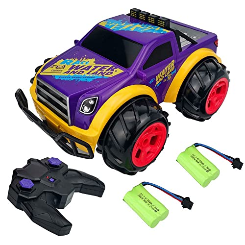 TCRAZY Coche RC para niños, Coche de Control Remoto Impermeable, Barco de Control Remoto Todo Terreno a Escala 1/14, Camiones Monstruo Todoterreno 4WD de 2,4 GHz, más de 30 Minutos de Tiempo de jue