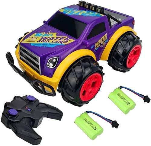 TCRAZY Coche RC para niños, Coche de Control Remoto Impermeable, Barco de Control Remoto Todo Terreno a Escala 1/14, Camiones Monstruo Todoterreno 4WD de 2,4 GHz, más de 30 Minutos de Tiempo de jue