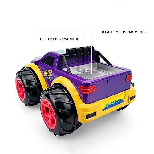 TCRAZY Coche RC para niños, Coche de Control Remoto Impermeable, Barco de Control Remoto Todo Terreno a Escala 1/14, Camiones Monstruo Todoterreno 4WD de 2,4 GHz, más de 30 Minutos de Tiempo de jue