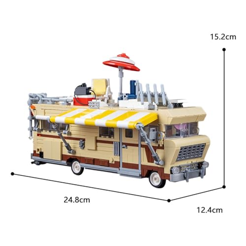 Technik Juego De Bloques De Construcción 724Piezas Moc The Walking Dead Dale's RV Nano Micro Bloques De Construcción Mini Juego De Juguetes De Construcción Compatible con Lego