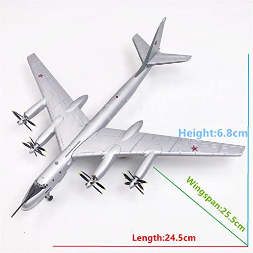 TECKEEN Aleación Tupolev Tu-95 tipo oso estratégico bombardero modelo de avión, modelo 1:200, modelo de simulación de ciencia