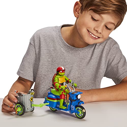 Teenage Mutant Ninja Turtles 83432CO Mutant Mayhem - Ciclo de Batalla con Figura Exclusiva de Raphael. Regalo Ideal para niños de 4 a 7 años y fanáticos de TMNT