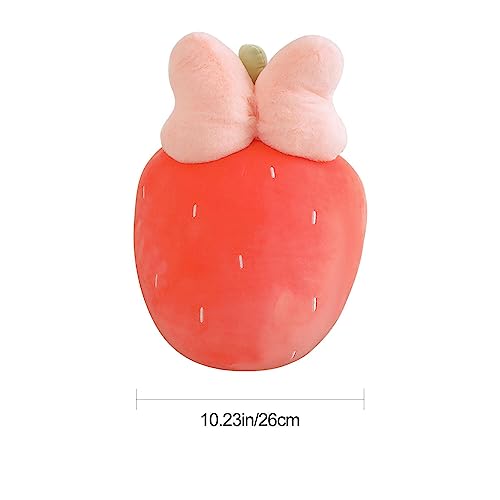 Teksome Fresa Peluche | Muñeco Peluche con Fresa Suave | Bonitos Peluches Frutas, Almohadas para abrazar la decoración la habitación para Novia, niños y niñas