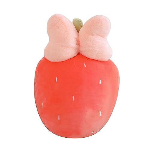 Teksome Fresa Peluche | Muñeco Peluche con Fresa Suave | Bonitos Peluches Frutas, Almohadas para abrazar la decoración la habitación para Novia, niños y niñas