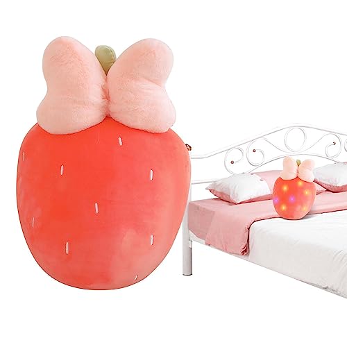 Teksome Fresa Peluche | Muñeco Peluche con Fresa Suave | Bonitos Peluches Frutas, Almohadas para abrazar la decoración la habitación para Novia, niños y niñas