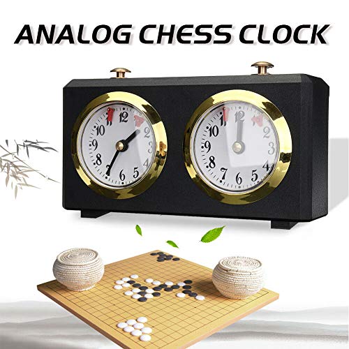 Temporizador de ajedrez, portátil y profesional, reloj de ajedrez analógico, reloj de ajedrez internacional para juego de mesa de torneos, temporizador de cuenta hacia abajo/hacia arriba