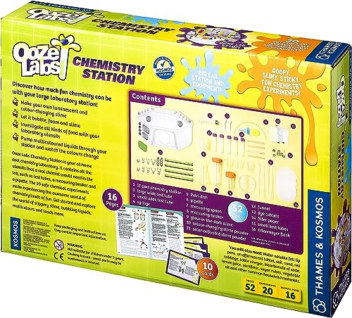 Thames & Kosmos , 642100 , Ooze Labs Chemistry , The Crazy Chemistry Station , Experiment Box , 20 Different Experiments , Ages 8+