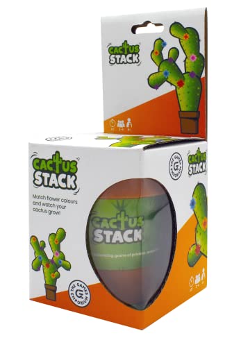 The Games Emporium Cactus Stack - Diviértete equilibrando pétalos y Espinas y Colores a Juego. para 2 a 4 Jugadores, Gran Regalo para Mayores de 6 años