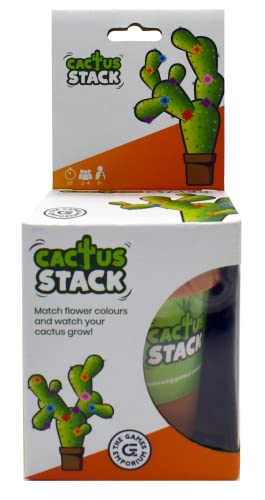The Games Emporium Cactus Stack - Diviértete equilibrando pétalos y Espinas y Colores a Juego. para 2 a 4 Jugadores, Gran Regalo para Mayores de 6 años