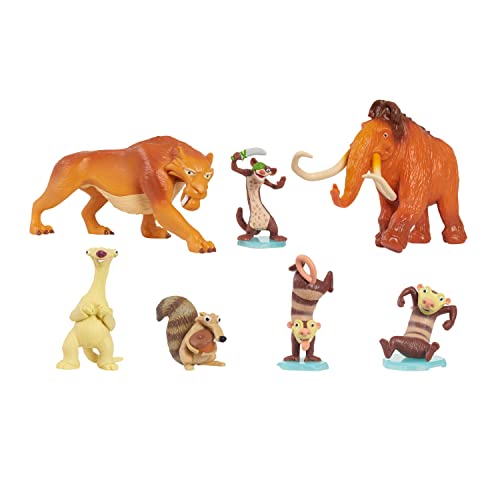 The ICE AGE Adventures of Buck Wild Collector - Juego de figuras de 7 piezas con Manny, Diego, Sid, Scrat, Buck, Crash y Eddie, juguetes para niños a partir de 3 años, exclusivo de Amazon