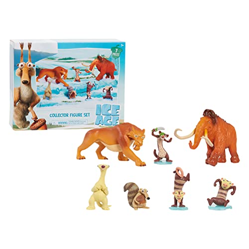 The ICE AGE Adventures of Buck Wild Collector - Juego de figuras de 7 piezas con Manny, Diego, Sid, Scrat, Buck, Crash y Eddie, juguetes para niños a partir de 3 años, exclusivo de Amazon