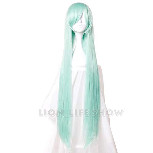 The Seven Deadly Sins Elizabeth Liones Morrigan Long Green Straight Cosplay Wig 100cm