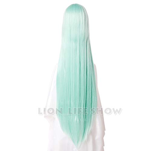 The Seven Deadly Sins Elizabeth Liones Morrigan Long Green Straight Cosplay Wig 100cm