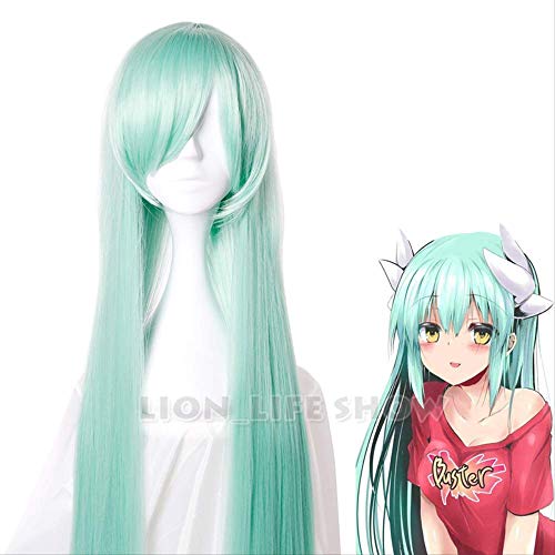 The Seven Deadly Sins Elizabeth Liones Morrigan Long Green Straight Cosplay Wig 100cm