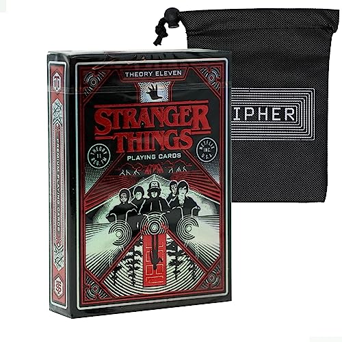 Theory 11 Stranger Things - Baraja de cartas de póquer premium, incluye bolsa de cartas cifradas