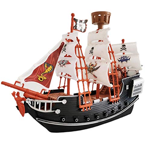 THLMT Juguetes de Barco Pirata para niños, Modelo de Barco Pirata para niños en Edad Preescolar de más de 8 años, Aprendizaje temprano, Juego de Barco Pirata, Regalo para Halloween, Navidad