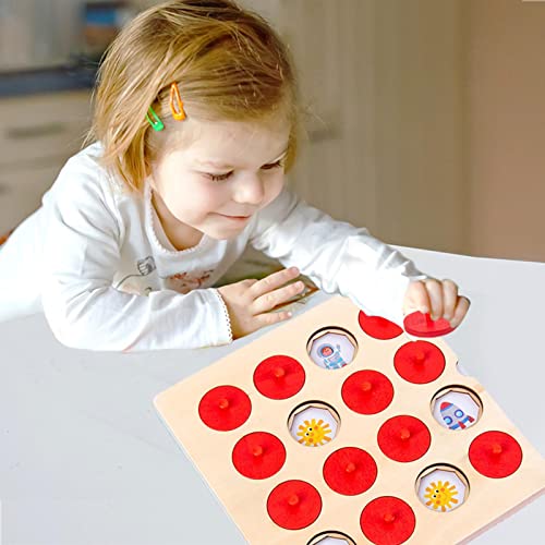 thoran 2 Pcs Juego Memoria para niños - Juego Memoria a Juego para niños | Juguetes Montessori para niños pequeños, Juego Memoria Educativo Madera, Juego a Juego para niños