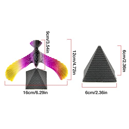 thoran 2 piezas de juguete de equilibrio para pájaros, juego de combinación de pirámides, equilibrio de pájaros, pájaros | Ciencia física oficina escritorio equilibrio águila para dedos, nostálgico,