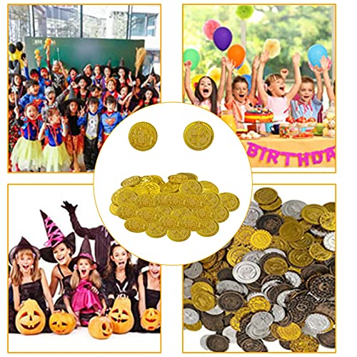 thorityau Treasure Hunt Fake Coin - 100 Piezas Pirate Treasure Hunt Monedas Juguetes, Kids PP Pirate Coins para Jugar Favor Party Supplies, Treasure Hunt Game