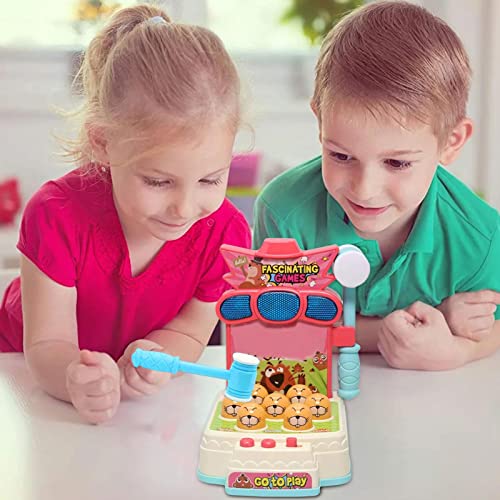 thorityau Whack Game Toy, Juguetes educativos Musicales con Martillo, Juegos Smack Moles para bebés, Juego Juguetes Divertidos para Mayores 3 años