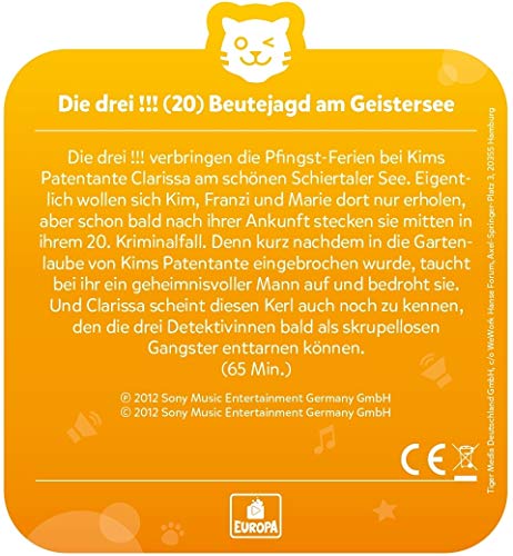 tigermedia-tigercard-Die DREI-Episodio 20: Caza de Botines en el Lago Fantasma, Multicolor, Beutejagd Am Geistersee (Tiger Media Deutschland GmbH 4173)